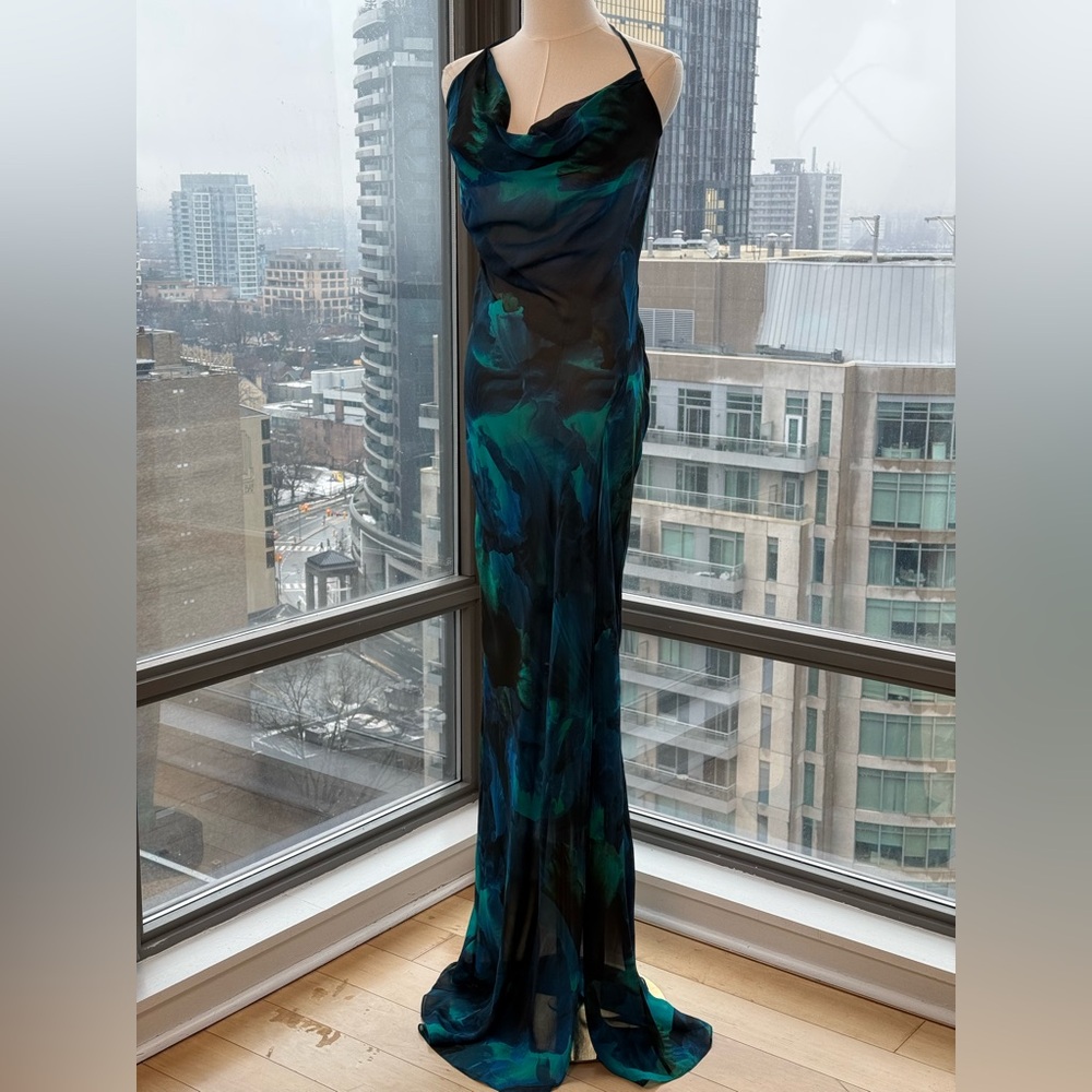 🆕 RAT & BOA 🧿 NWOT Rafinha Maxi Dress, Blue Green, Sz L US 8 - Picture 4 of 16